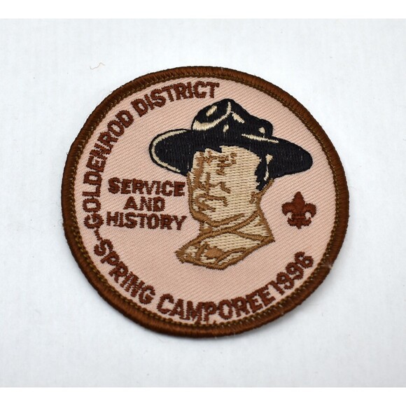 BSA Goldenrod District Spring Camporee 1996 Service And History Boy Scout Patch - Picture 2 of 3